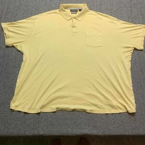Roundtree & Yorke Polo Shirt Mens 3XB Yellow Supima Cotton Menswear Classic